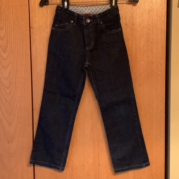 Tony Hawk size 7 dark denim cotton blue jeans boy’s straight leg button zip - Picture 3 of 9